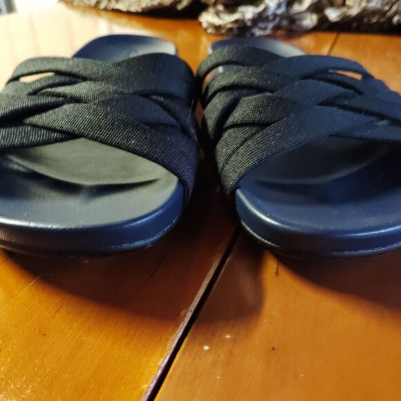 Rothy's The Slide Night Sky Black Navy Blue Slides Sandal Women's Size 7.5 comfy - Picture 4 of 6